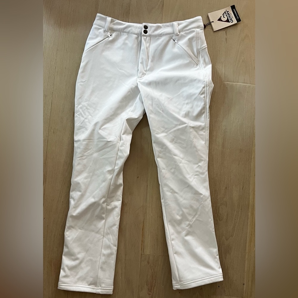 White snow pants
